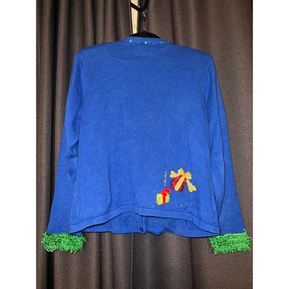 Ugly Christmas Sweater Vintage Xmas Cardigan Size Medium Jack B. Quick - Picture 3 of 3